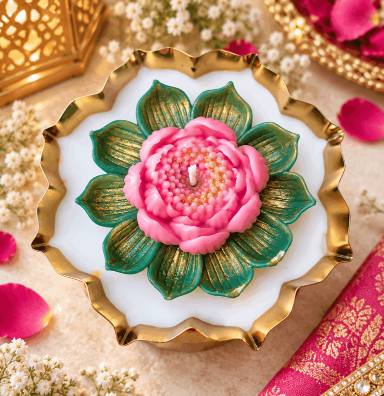 4.5 Inch Urli with Lotus Design