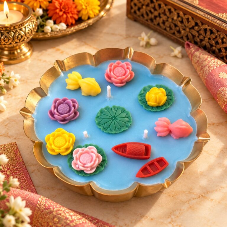 Blue Lotus Diya